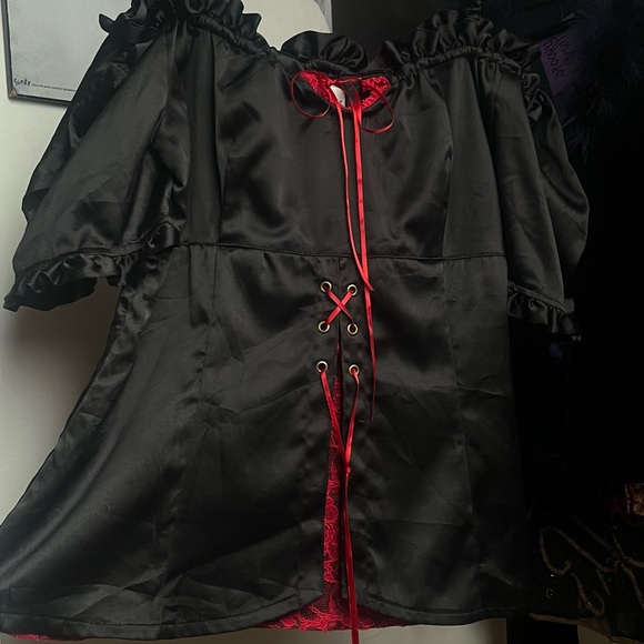 1990s goth corset tie top - Picture 4 of 4